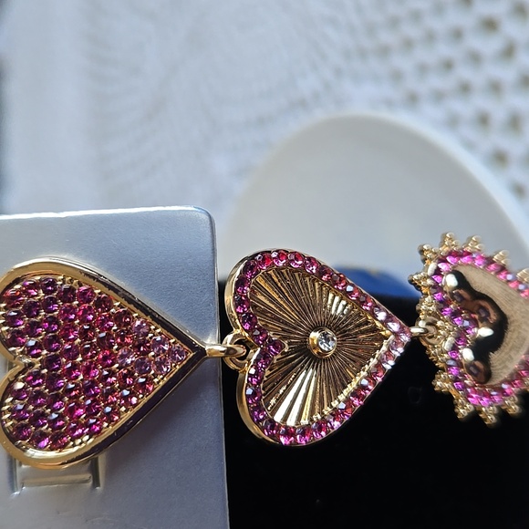 SUGARFIX BY BAUBLEBAR VALENTINE'S DAY TRIPLE HEART EARRINGS - Picture 7 of 9